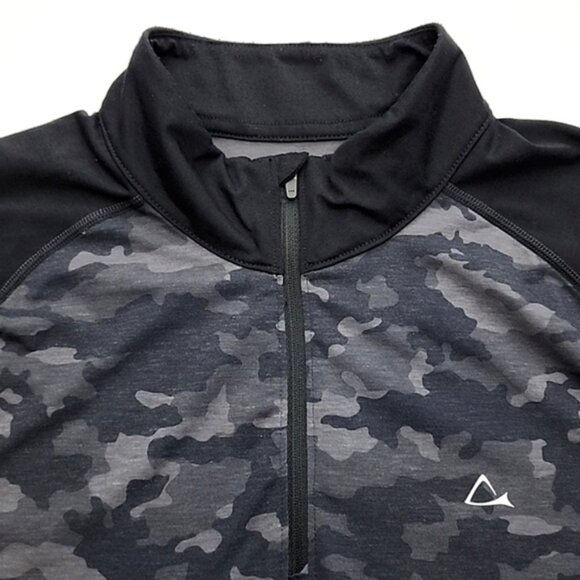 Paradox Men's Merino Wool Dri-Release Black Grey Camo Pullover Top Size Large - Picture 4 of 13